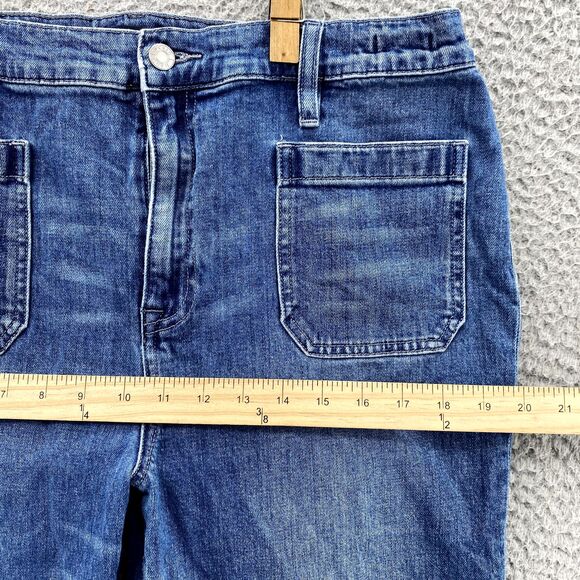 J.Crew Demi Boot Jean Women 33 WideLeg Front Pocket Y2k Western Academia Classic - Picture 7 of 15